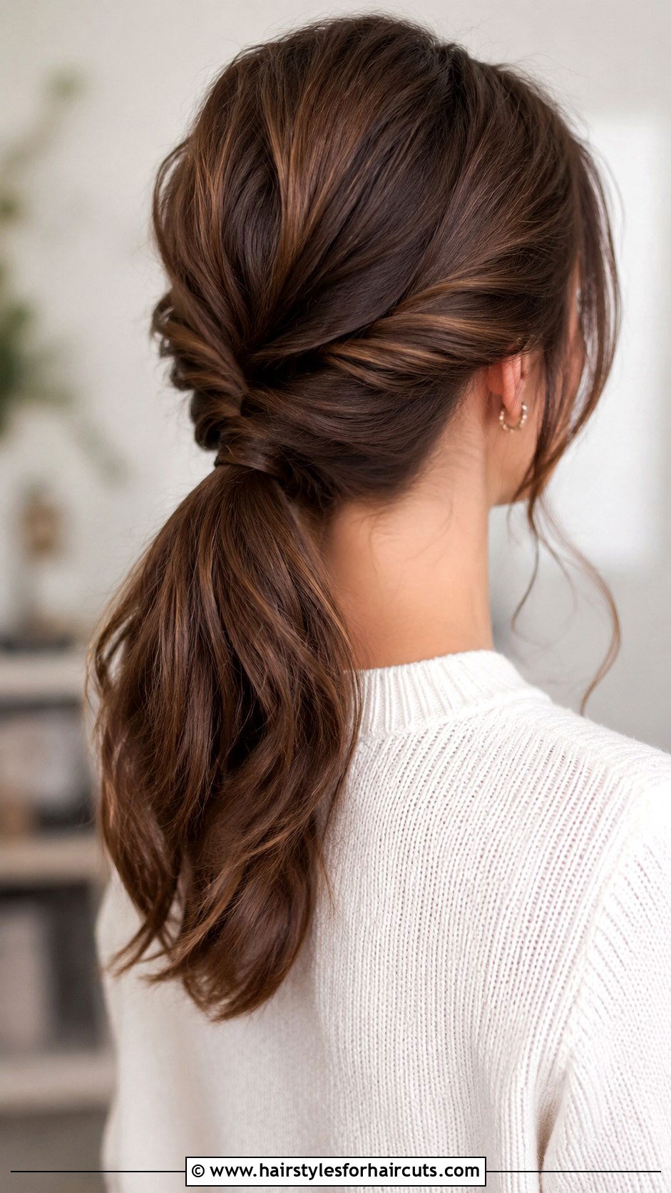 Twisted Low Ponytail - 25 date night hairstyles - 25 date night hairstyles