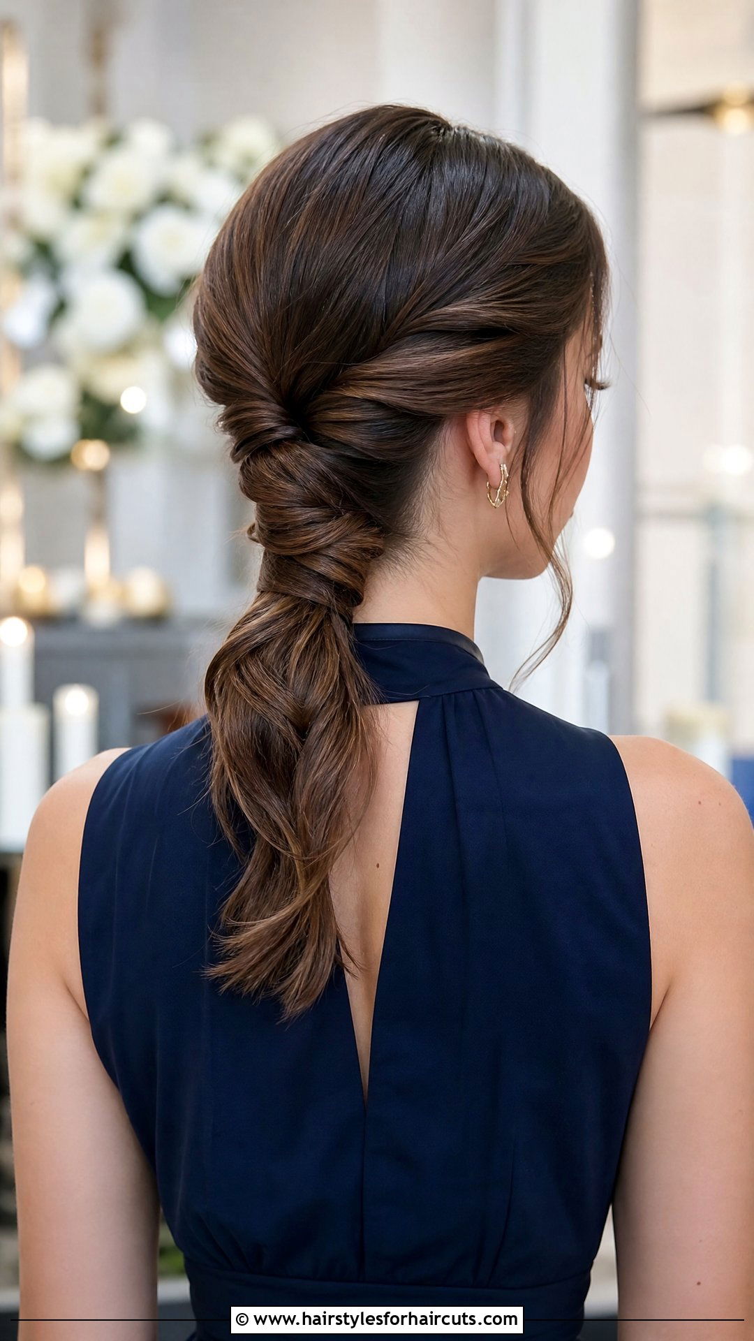 Twisted Low Ponytail For Thick Hair - 25 wedding hairstyles for thick hair - 25 wedding hairstyles for thick hair