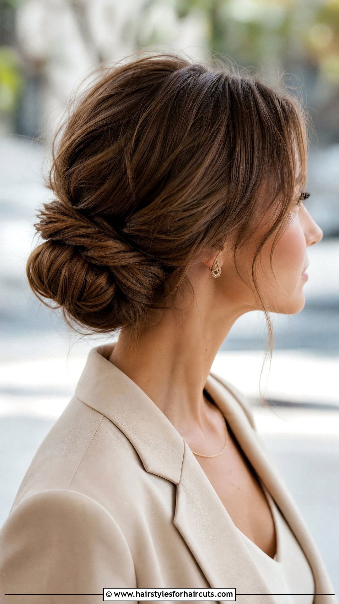 Twisted Low Updo - 25 professional hairstyles for long hair - 25 professional hairstyles for long hair