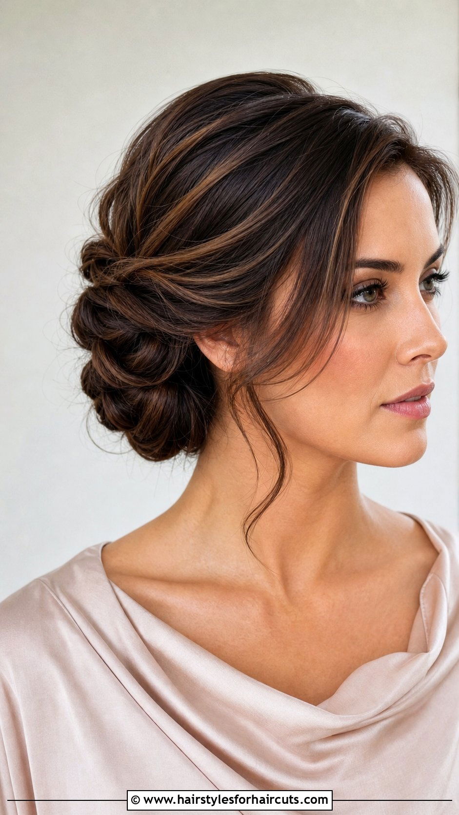 Twisted Low Updo - 25 grandma hairstyles for long hair - 25 grandma hairstyles for long hair