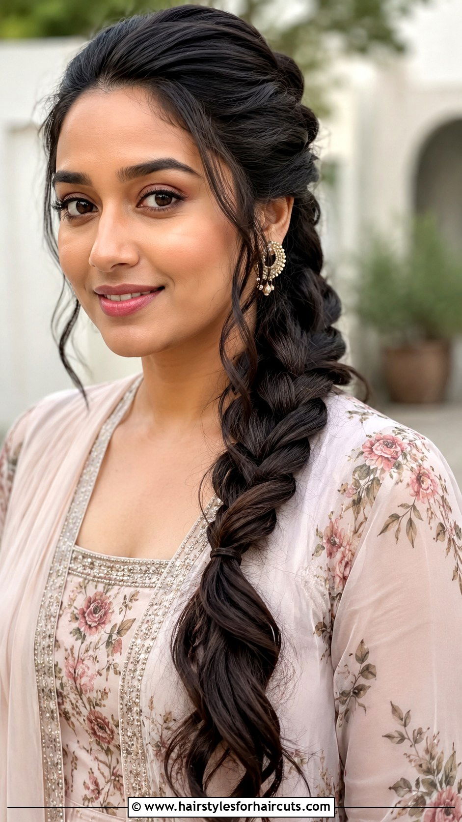 Twisted Rope Braid - 25 diwali hairstyles for long hair - 25 diwali hairstyles for long hair