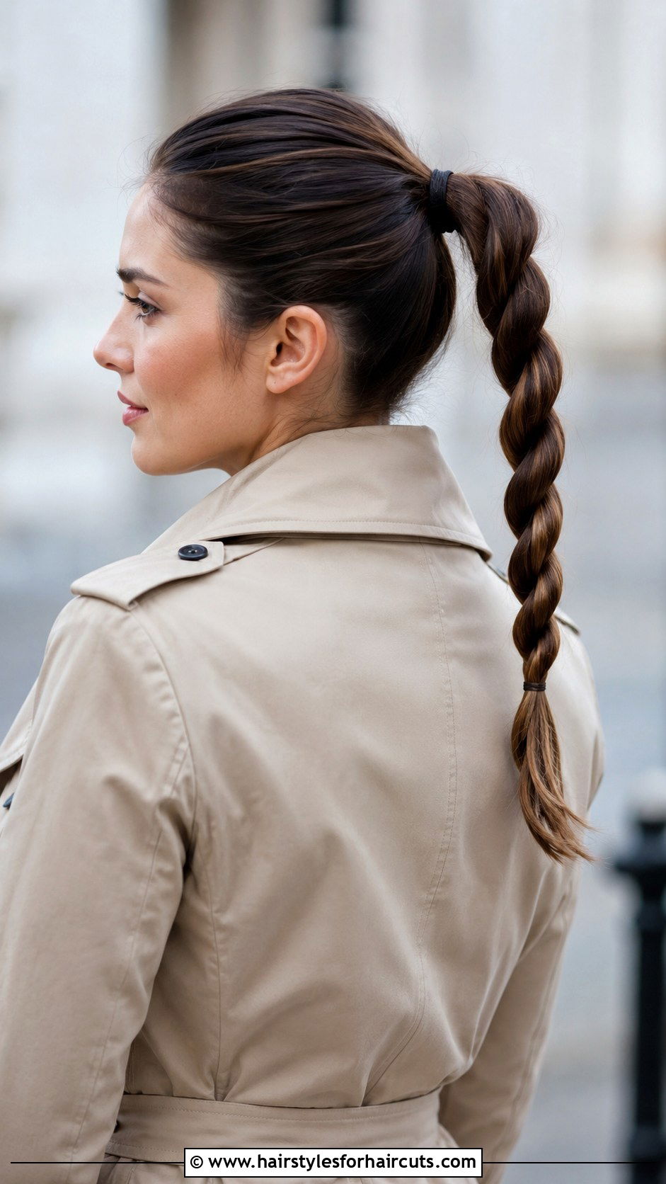 Twisted Rope Braid Ponytail - 25 quick easy hairstyles for shoulder length hair - 25 quick easy hairstyles for shoulder length hair