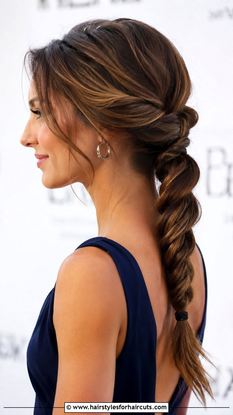 Twisted Rope Braid Ponytail - 25 simple hairstyles for wedding - 25 simple hairstyles for wedding