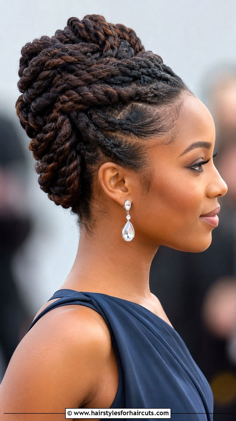 Twisted Rope Braid Updo - 25 prom hairstyles for thin hair - 25 prom hairstyles for thin hair