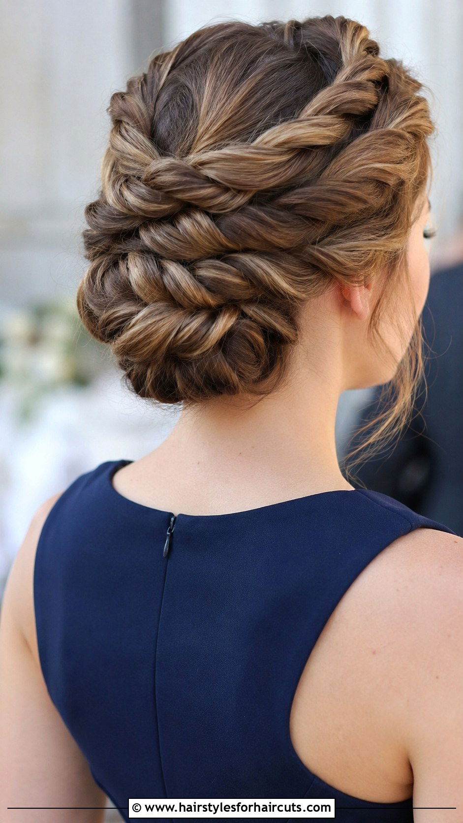 Twisted Rope Braid Updo - 25 quince hairstyles - 25 quince hairstyles
