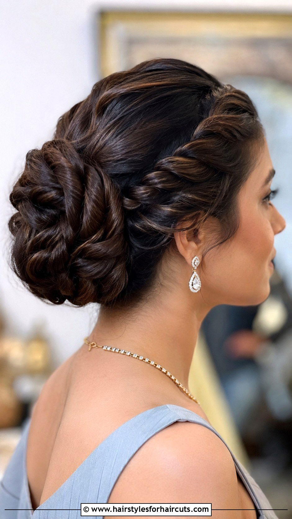 Twisted Rope Braid Updo - 25 rustic wedding hairstyles for long hair - 25 rustic wedding hairstyles for long hair