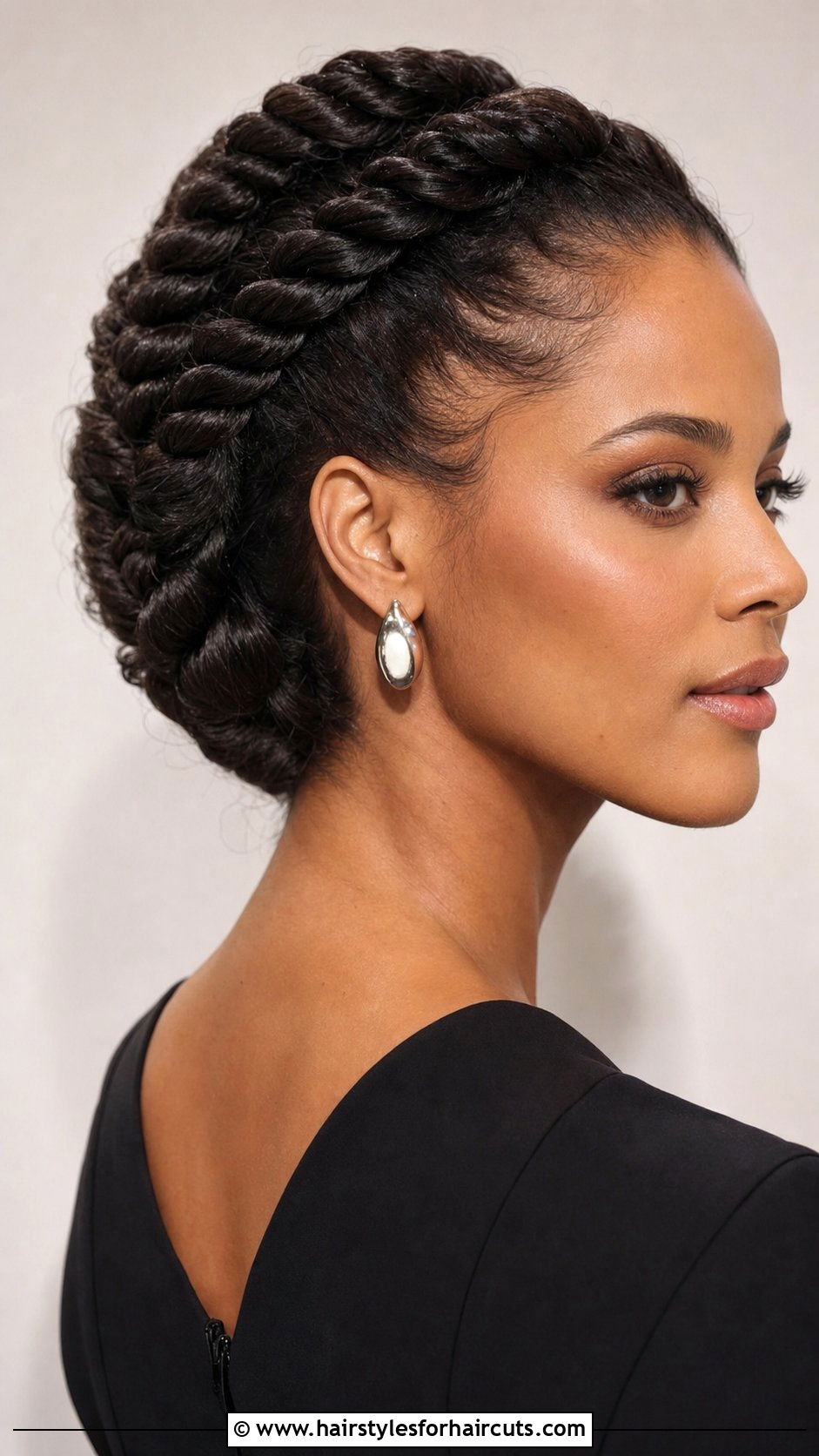 Twisted Rope Braid Updo - 25 wedding hairstyles for long hair with braids - 25 wedding hairstyles for long hair with braids