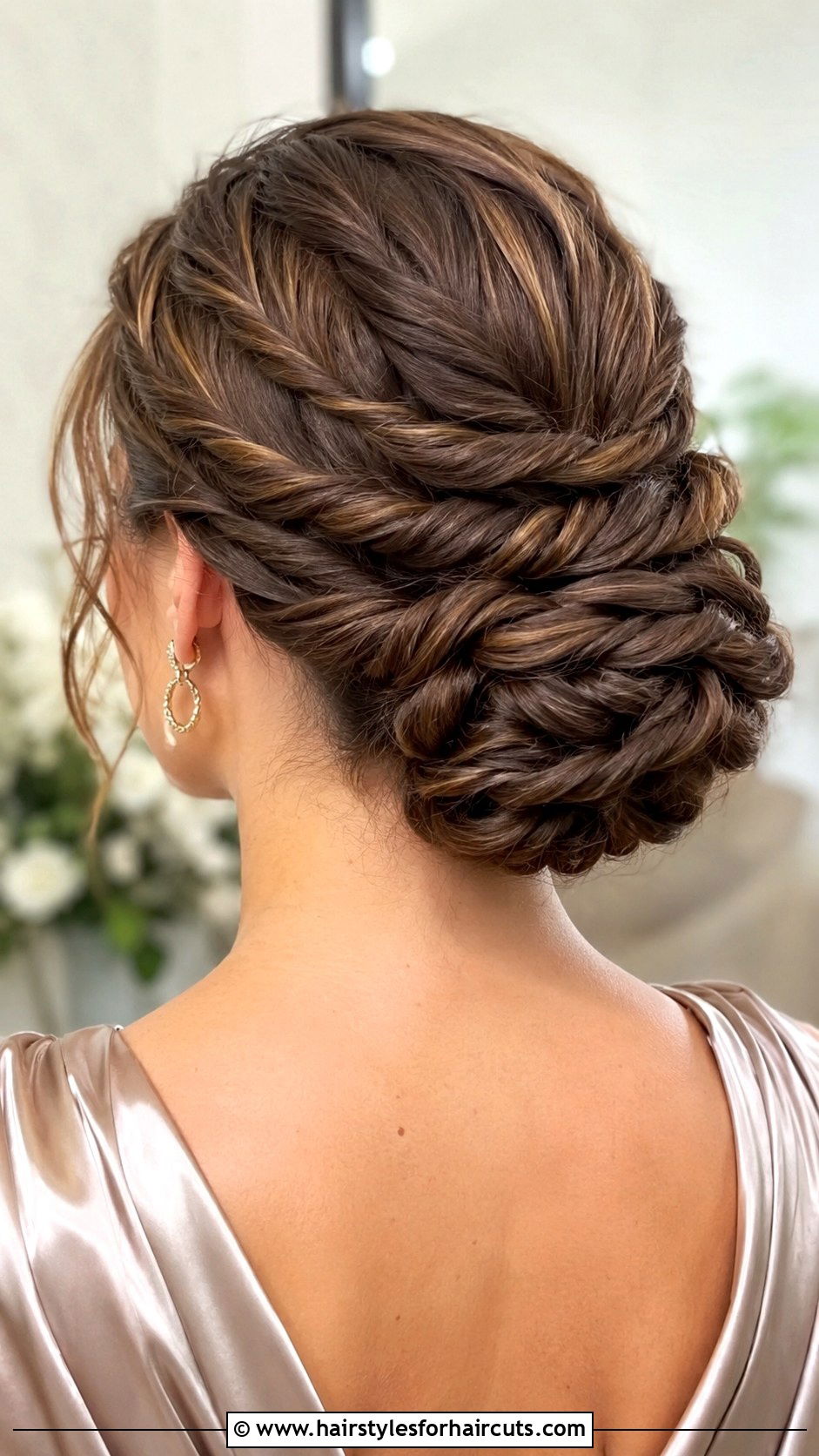 Twisted Rope Braid Updo - 25 homecoming hairstyles for shoulder length hair - 25 homecoming hairstyles for shoulder length hair