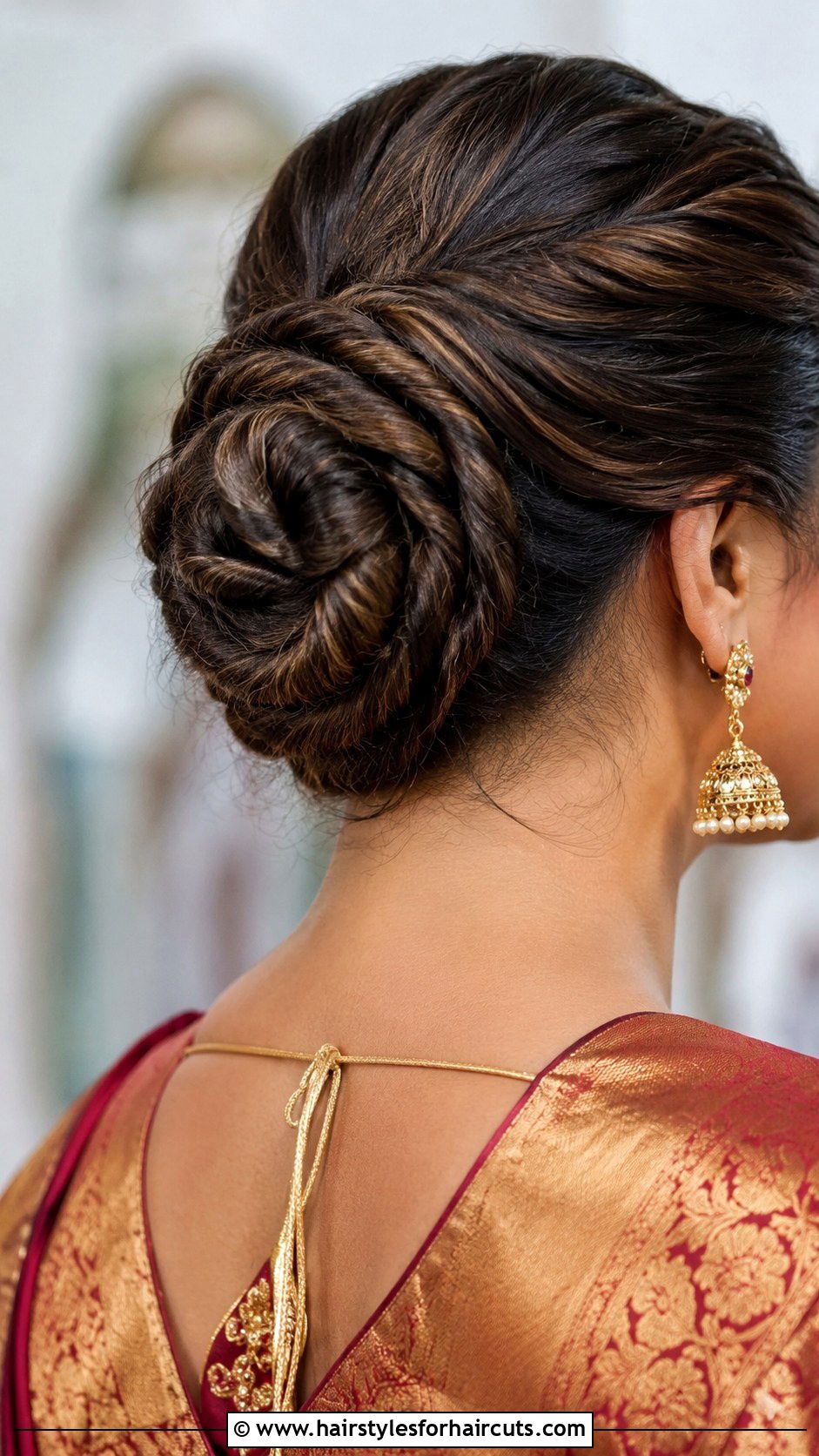 Twisted Rope Braid Updo - 25 indian hairstyles - 25 indian hairstyles