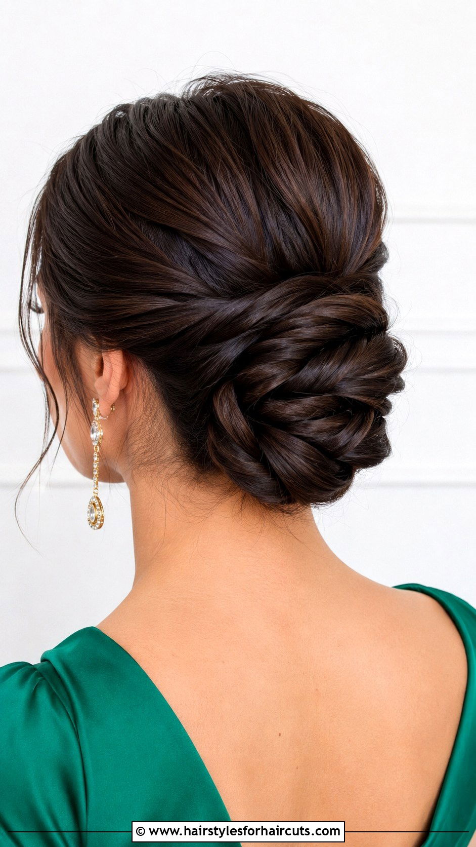 Twisted Rope Bun - 25 ball hairstyles for medium hair - 25 ball hairstyles for medium hair