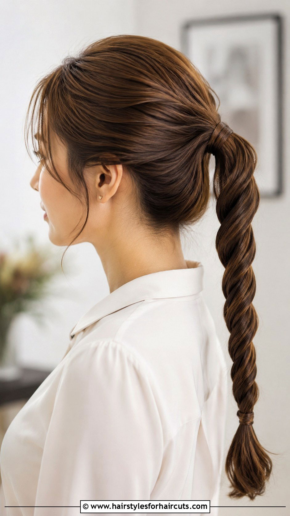 Twisted Rope Ponytail - 25 ponytail hairstyles for black hair - 25 ponytail hairstyles for black hair