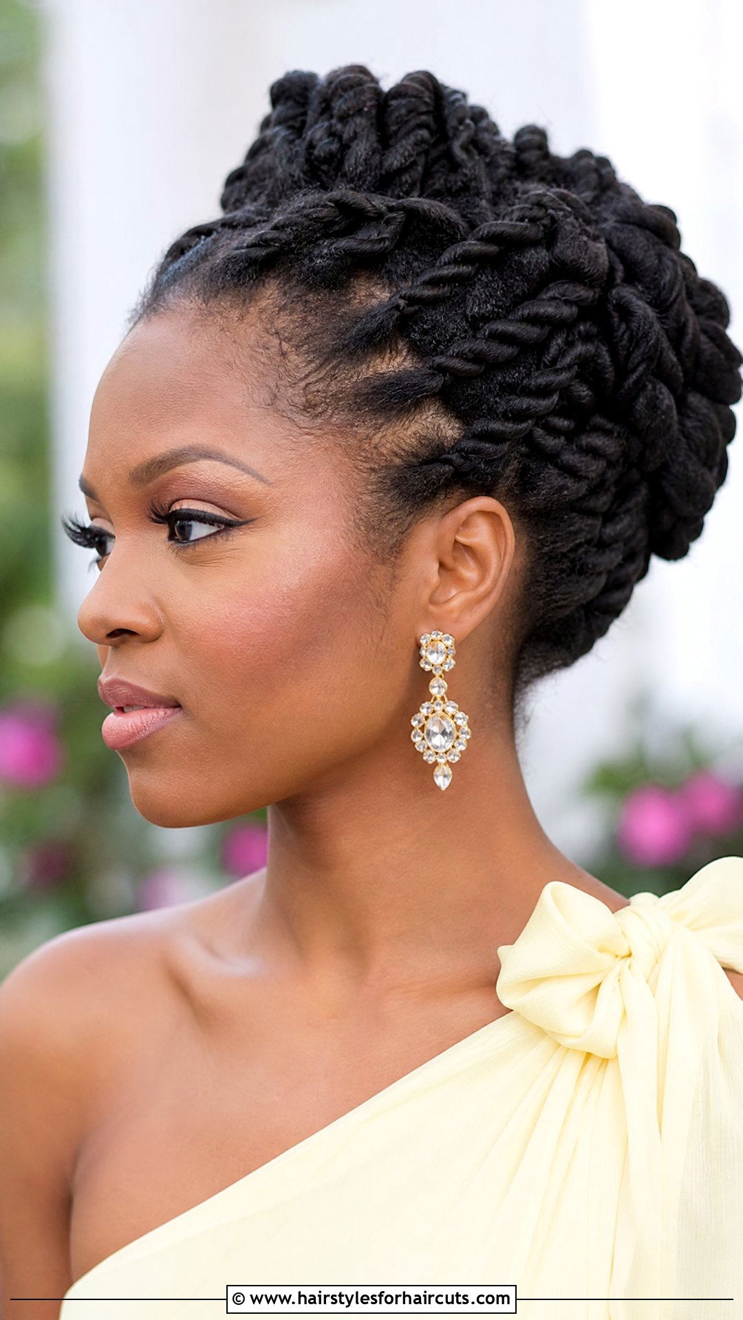 Twisted Rope Updo - 25 wedding hairstyles for black women - 25 wedding hairstyles for black women