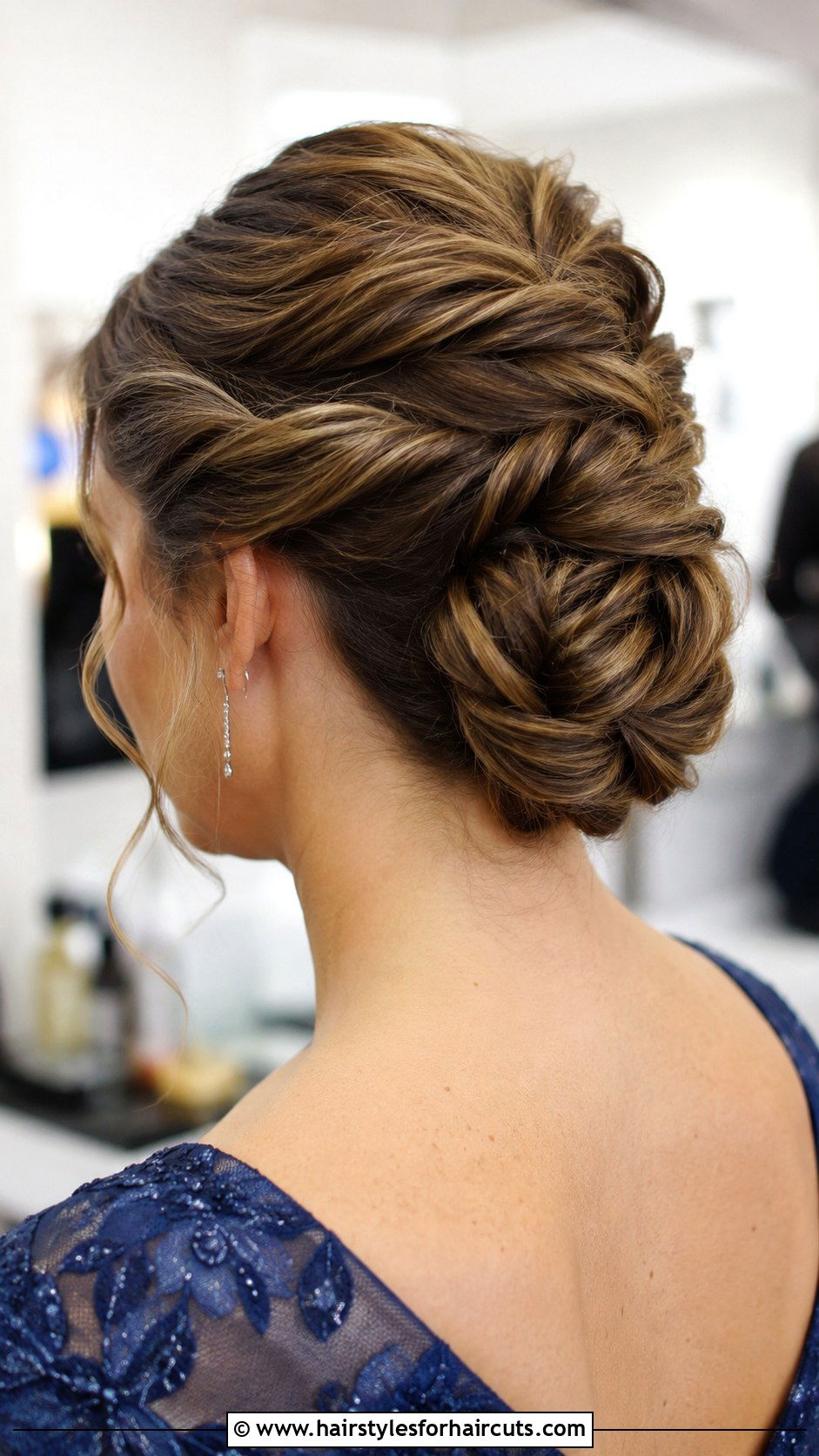 Twisted Updo - 25 pulled back hairstyles for long hair - 25 pulled back hairstyles for long hair