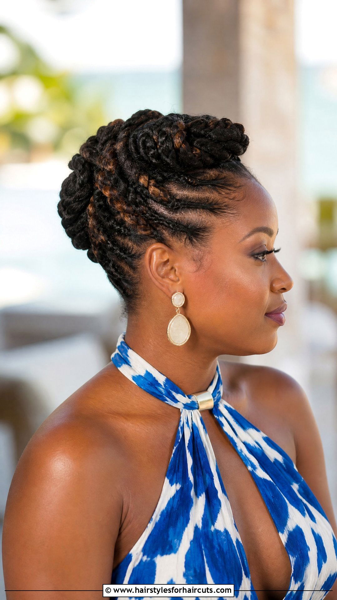 Twisted Updo Natural Hair - 25 vacation hairstyles for natural hair - 25 vacation hairstyles for natural hair