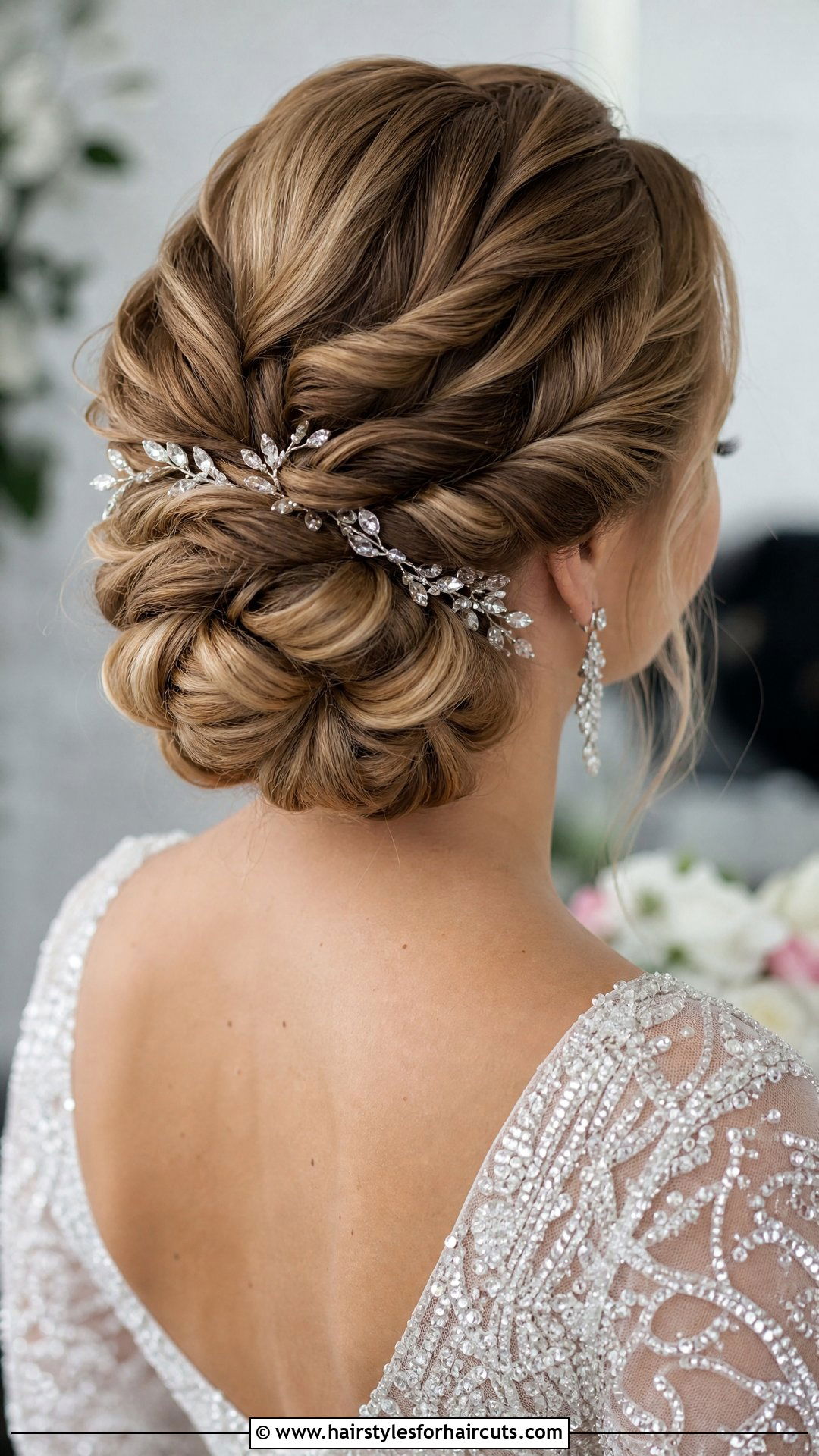 Twisted Updo With Accessories - 25 wedding updo hairstyles for black hair - 25 wedding updo hairstyles for black hair