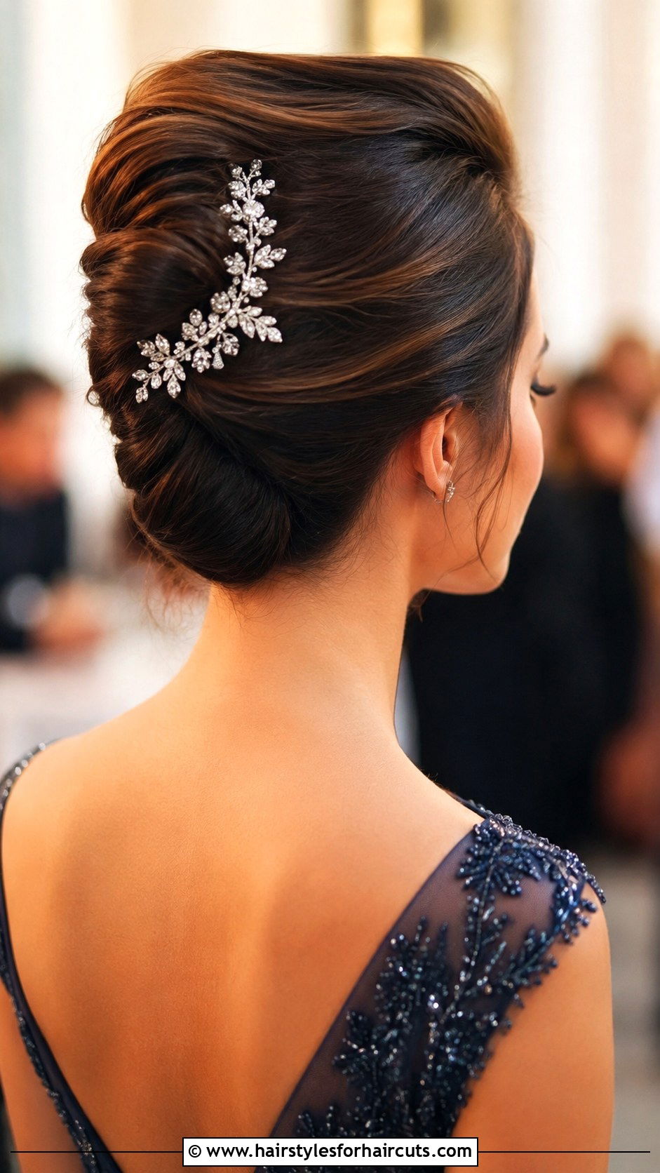 Twisted Updo With Decorative Comb - 25 comb in hairstyles - 25 comb in hairstyles