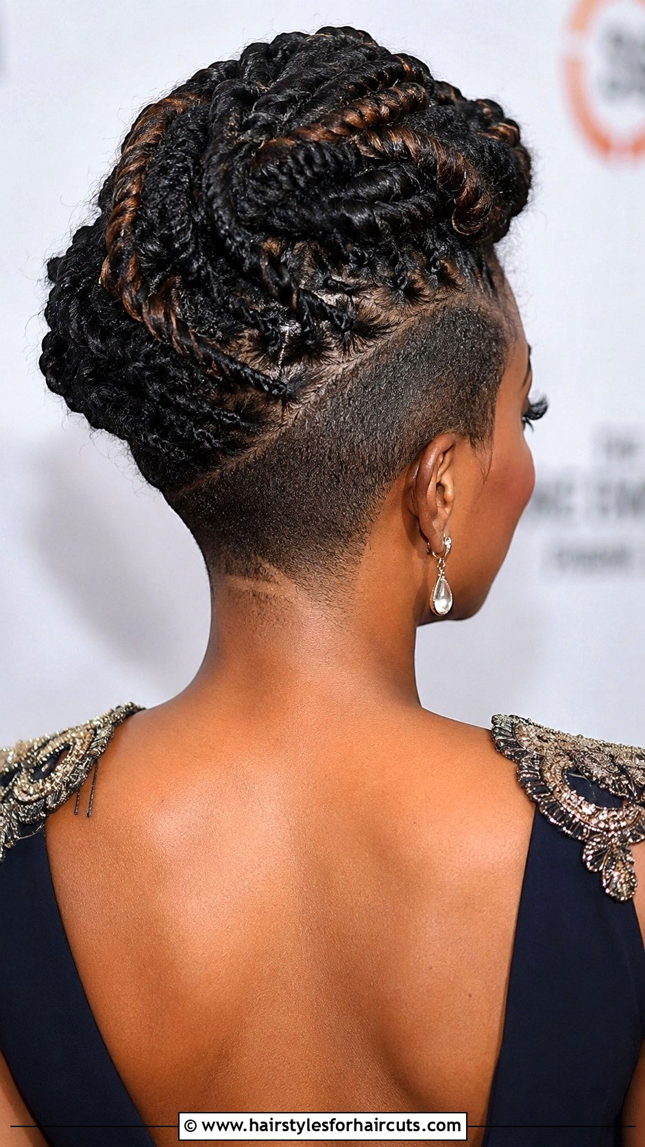 Twisted Updo With Shaved Sides - 25 hairstyles with shaved sides - 25 hairstyles with shaved sides