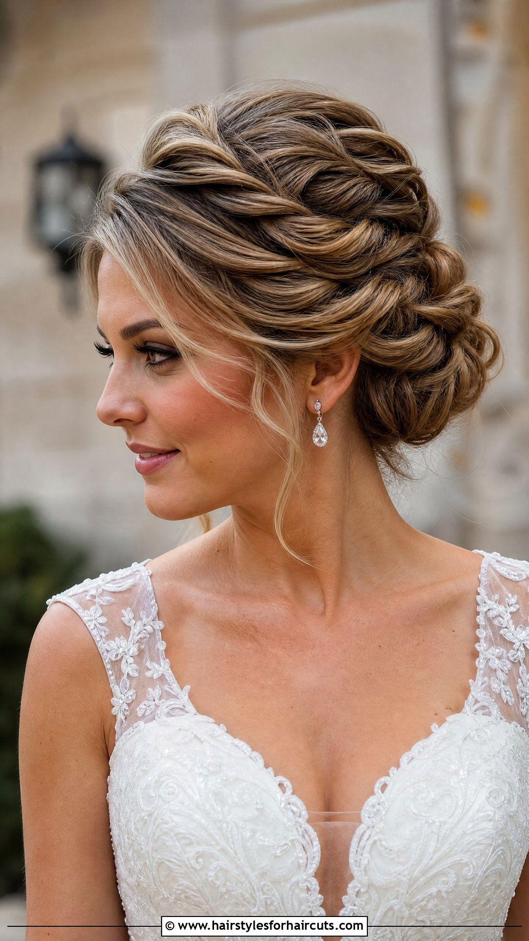 Twisted Wedding Updo - 25 wedding hairstyles for long dark hair - 25 wedding hairstyles for long dark hair