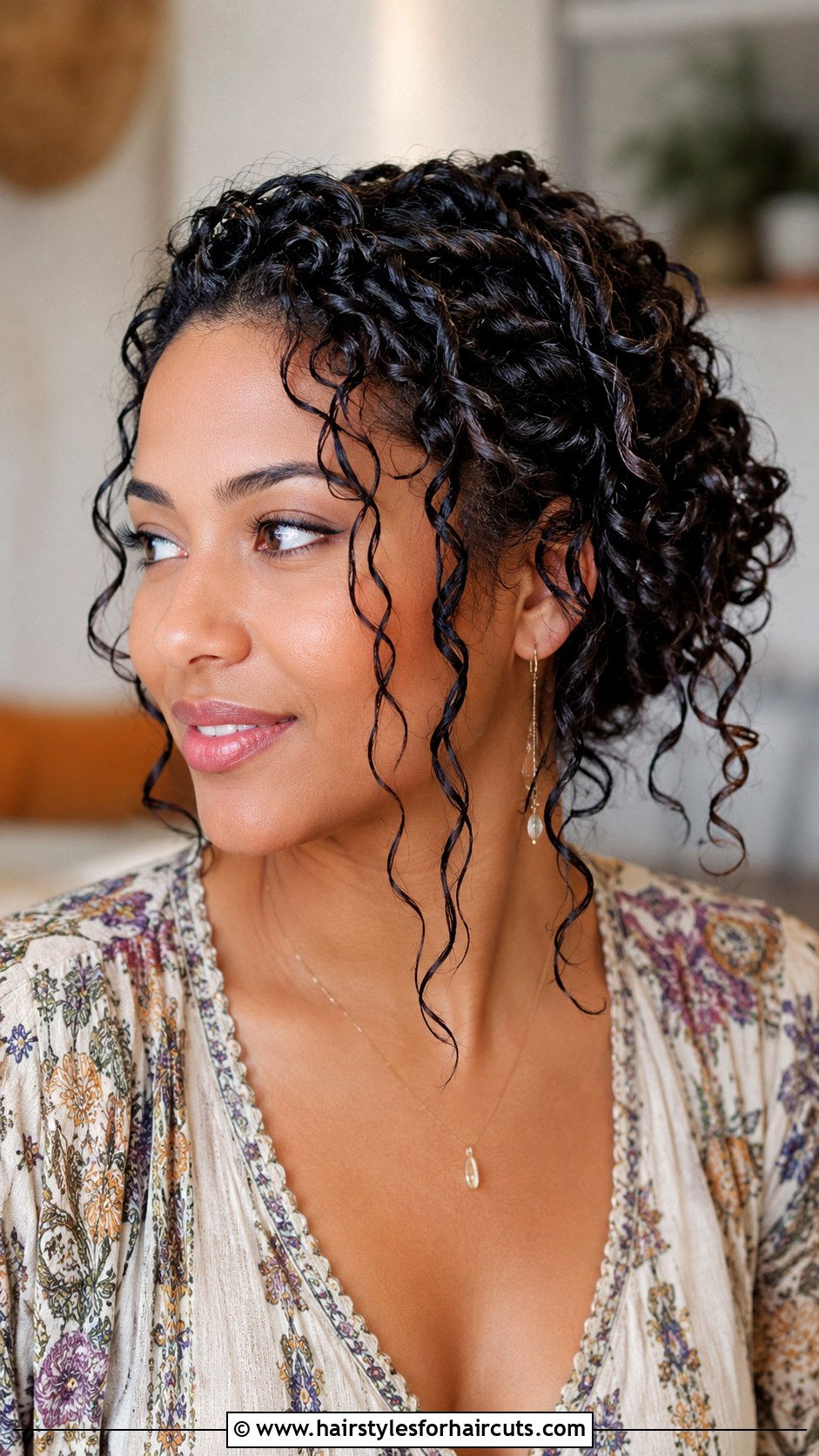 Twisted Wet Curly Updo - 25 cute hairstyles for wet curly hair - 25 cute hairstyles for wet curly hair