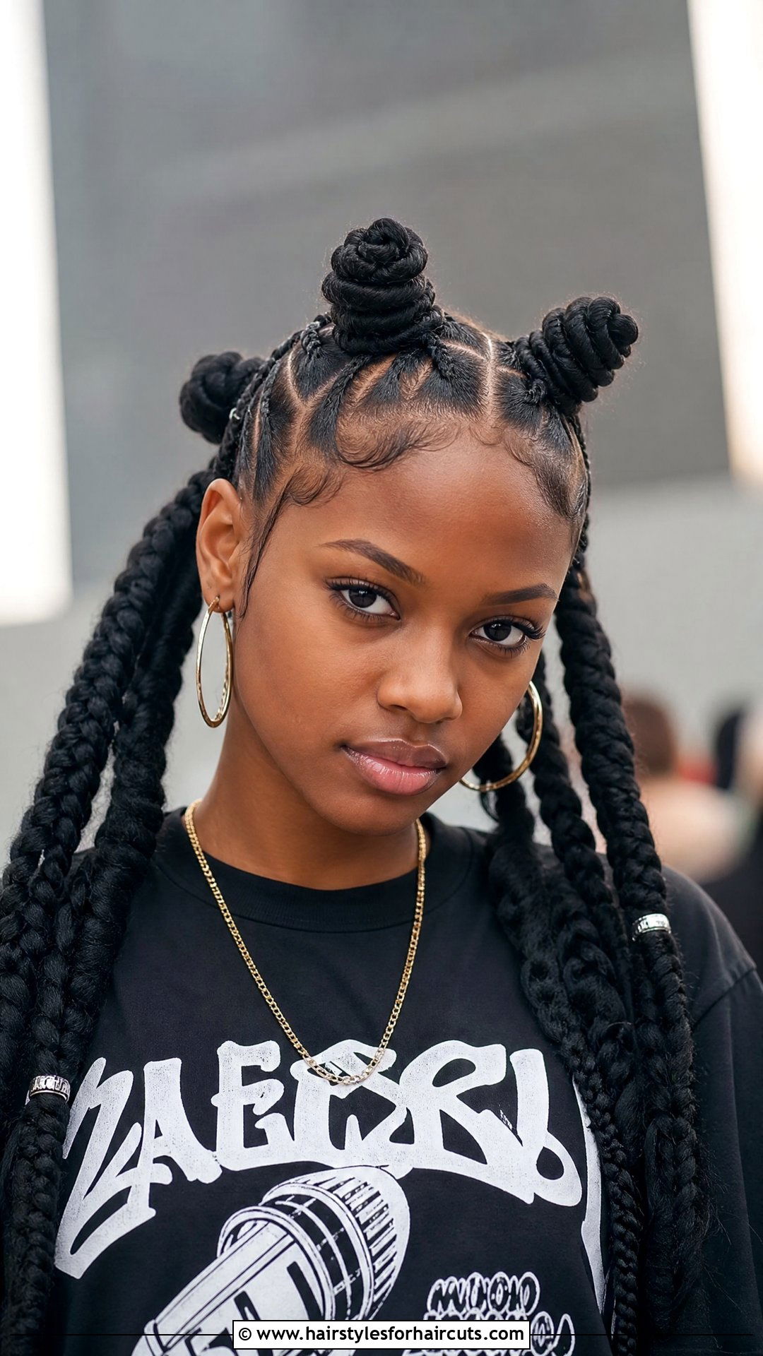 Two Bantu Knot Ponytails - 25 two ponytail hairstyles for black hair - 25 two ponytail hairstyles for black hair