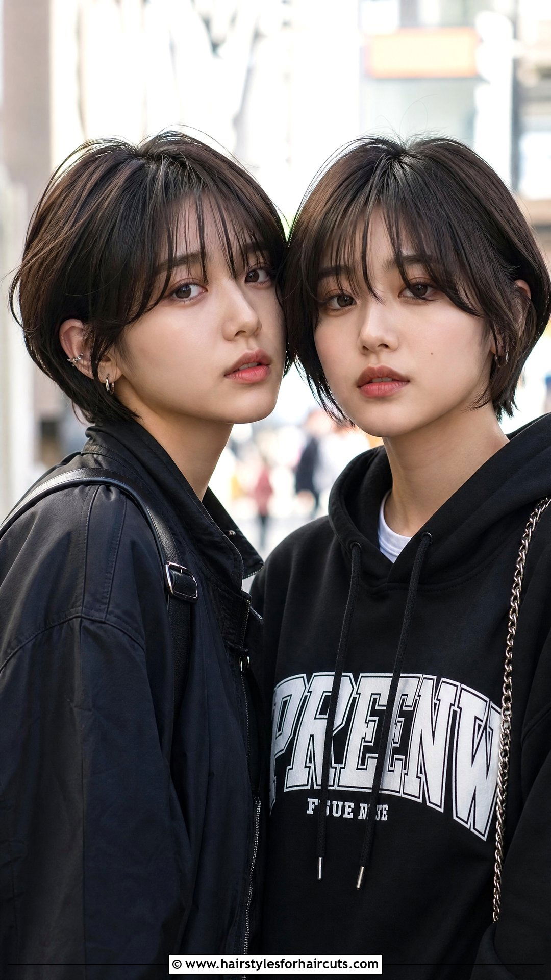 Two Block Cut With Front Curtain Bangs - 25 korean front haircuts - 25 korean front haircuts