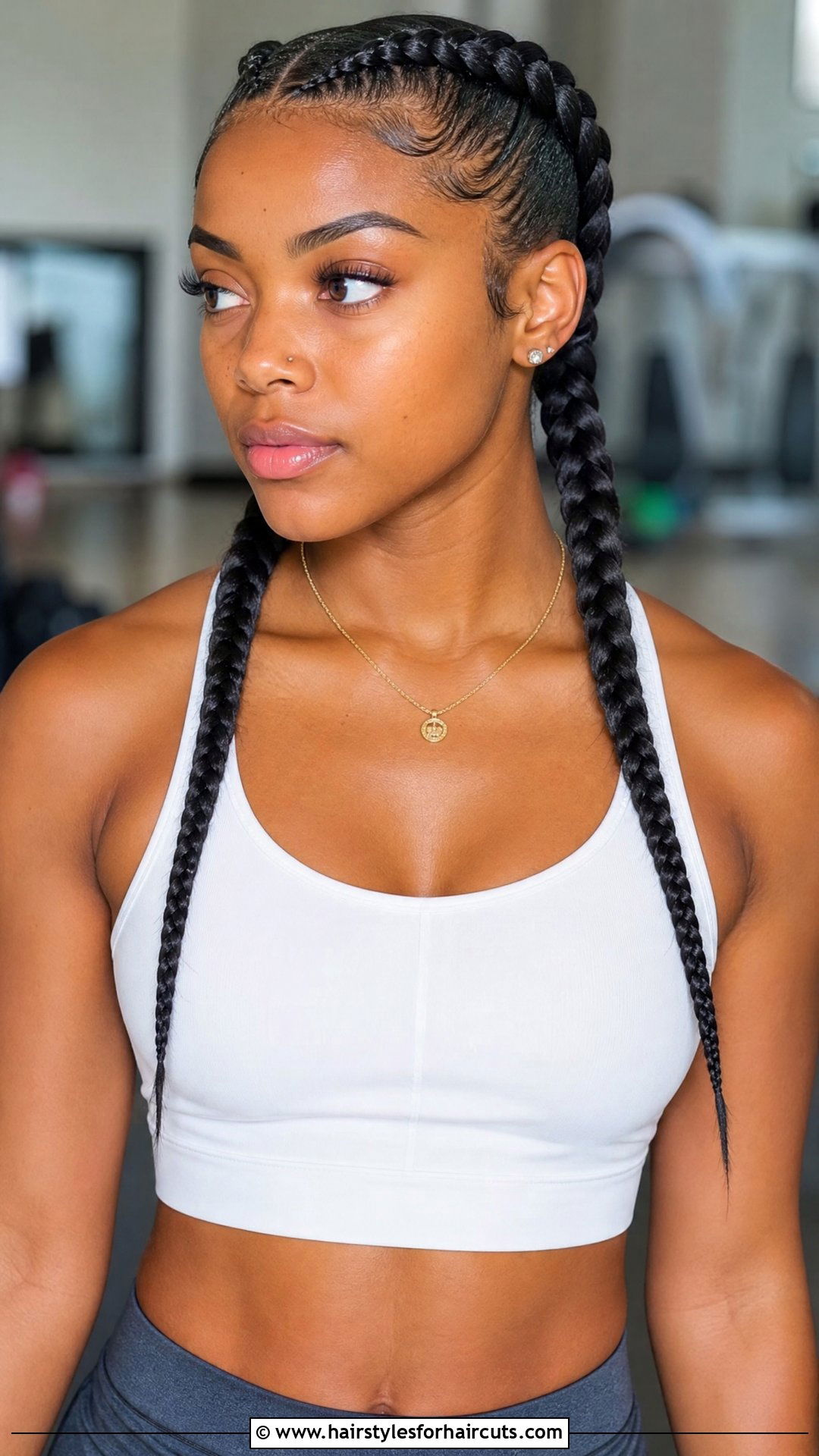 Two Braided Ponytails - 25 ponytail braids hairstyles for black hair - 25 ponytail braids hairstyles for black hair