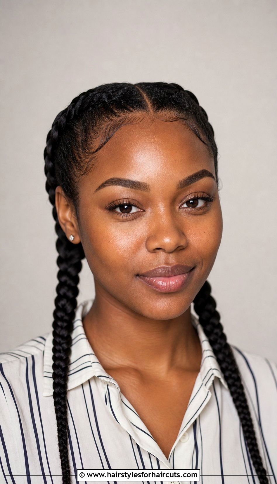 Two Braids With Middle Part - 25 two braids hairstyles black hair - 25 two braids hairstyles, black hair