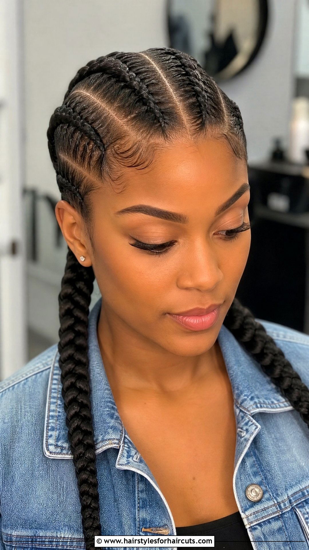 Two Cornrow Braids - 25 two braids hairstyles - 25 two braids hairstyles