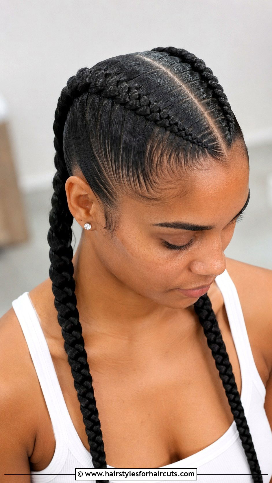 Two Cornrow Braids - 25 black woman cornrow hairstyles - 25 black woman cornrow hairstyles