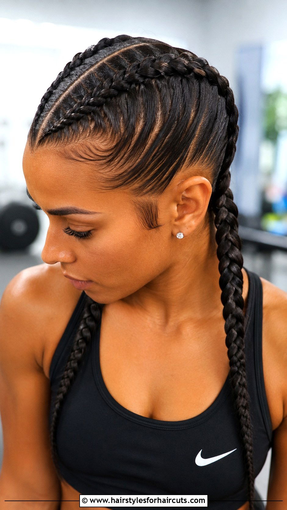 Two Cornrows - 25 cornrows hairstyles for black hair - 25 cornrows hairstyles for black hair