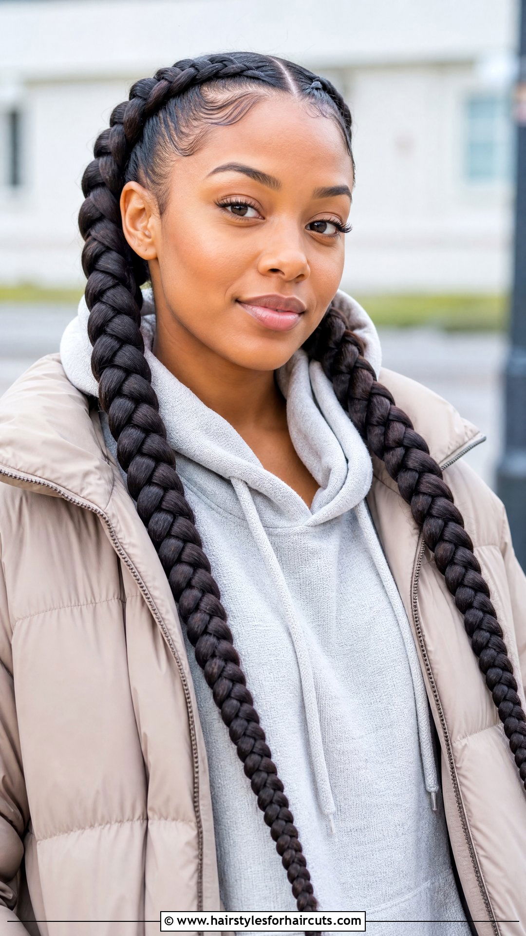 Two Jumbo Braided Ponytails - 25 two ponytail hairstyles for black hair - 25 two ponytail hairstyles for black hair