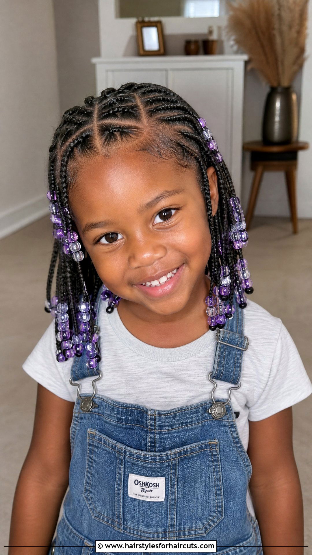 Two Layer Braids With Beads - 25 little girl braided hairstyles with natural hair - 25 little girl braided hairstyles with natural hair