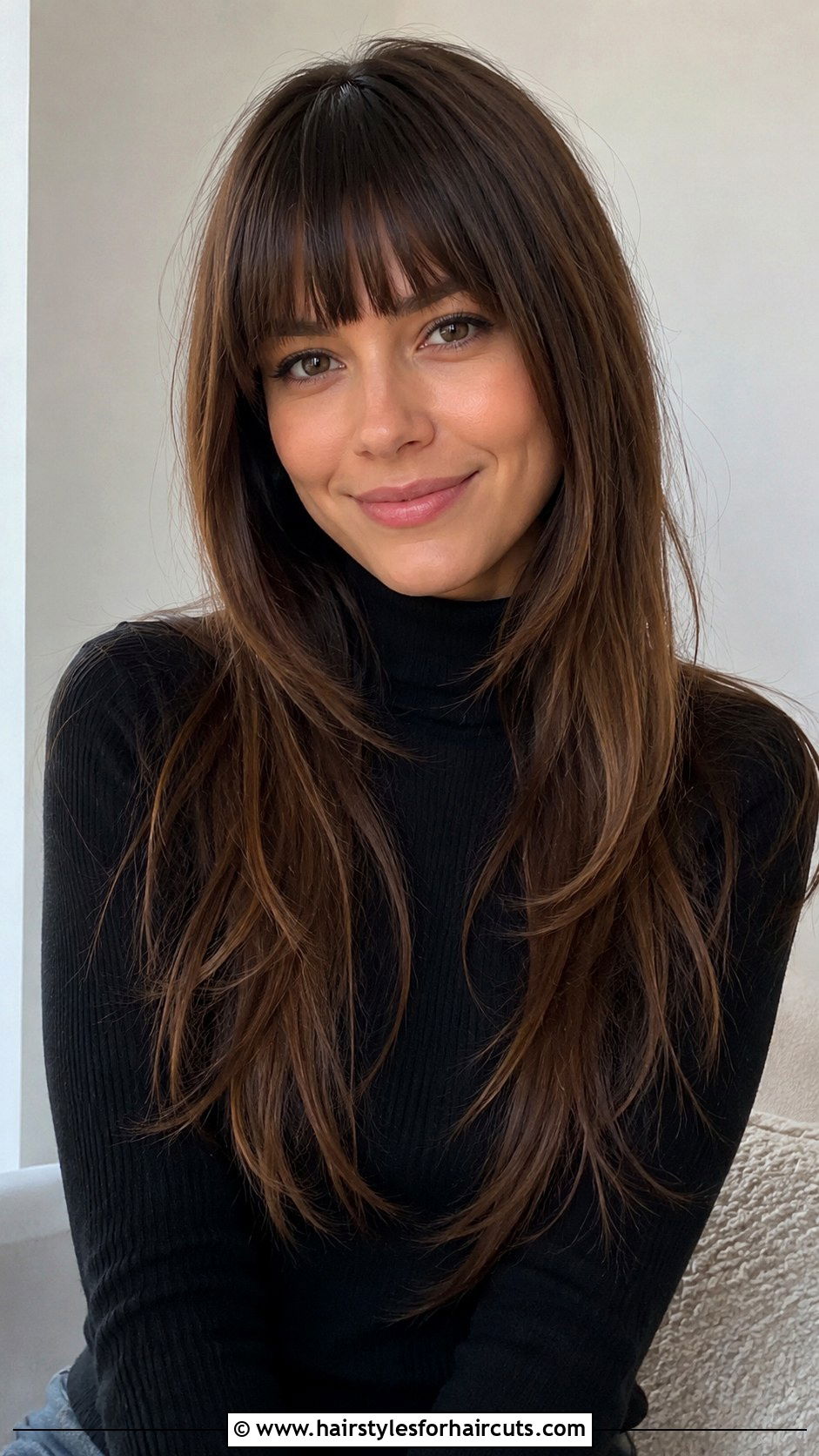 Two Layered Long Hair With Bangs - 25 2 layered haircuts for long hair - 25 2 layered haircuts for long hair