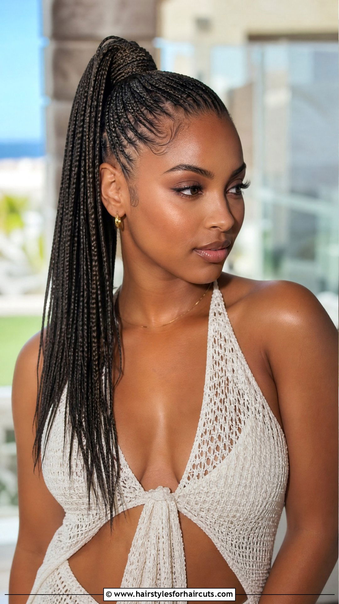 Two Micro Braided Ponytails - 25 two ponytail hairstyles for black hair - 25 two ponytail hairstyles for black hair