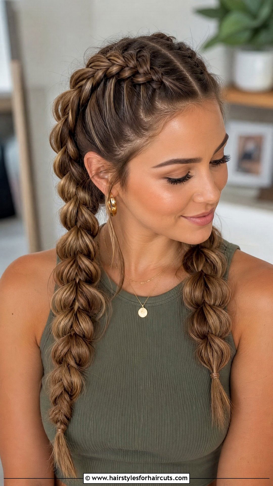 Two Pull Through Braids - 25 two braids hairstyles - 25 two braids hairstyles