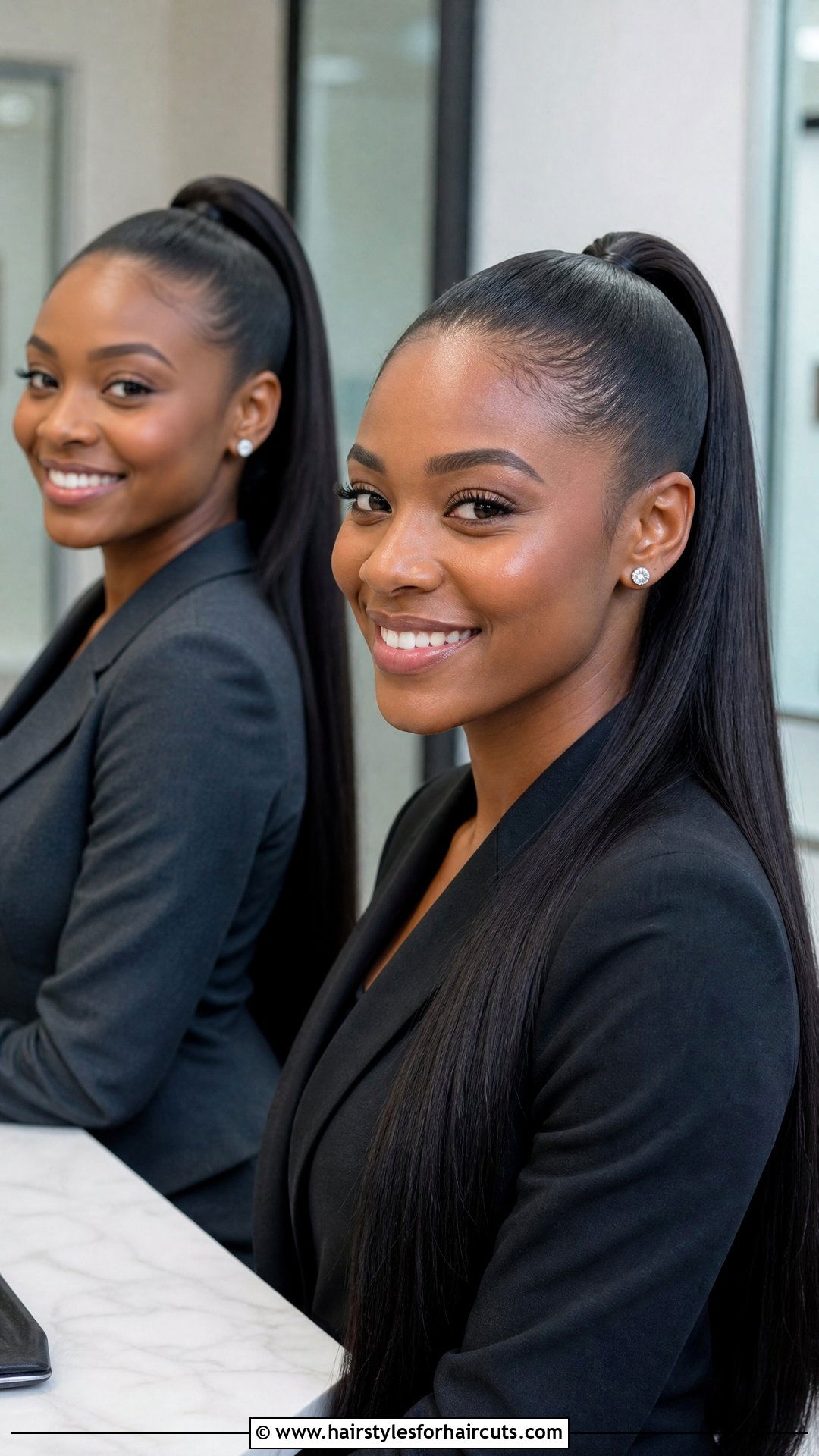 Two Straight Sew In Ponytails - 25 two ponytail hairstyles for black hair - 25 two ponytail hairstyles for black hair