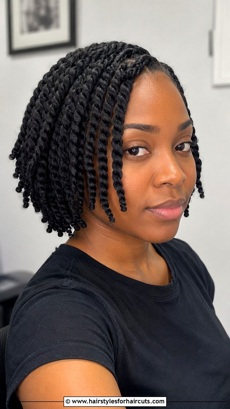 Two Strand Twist Bob - 25 5 minute hairstyles for black hair - 25 5 minute hairstyles for black hair