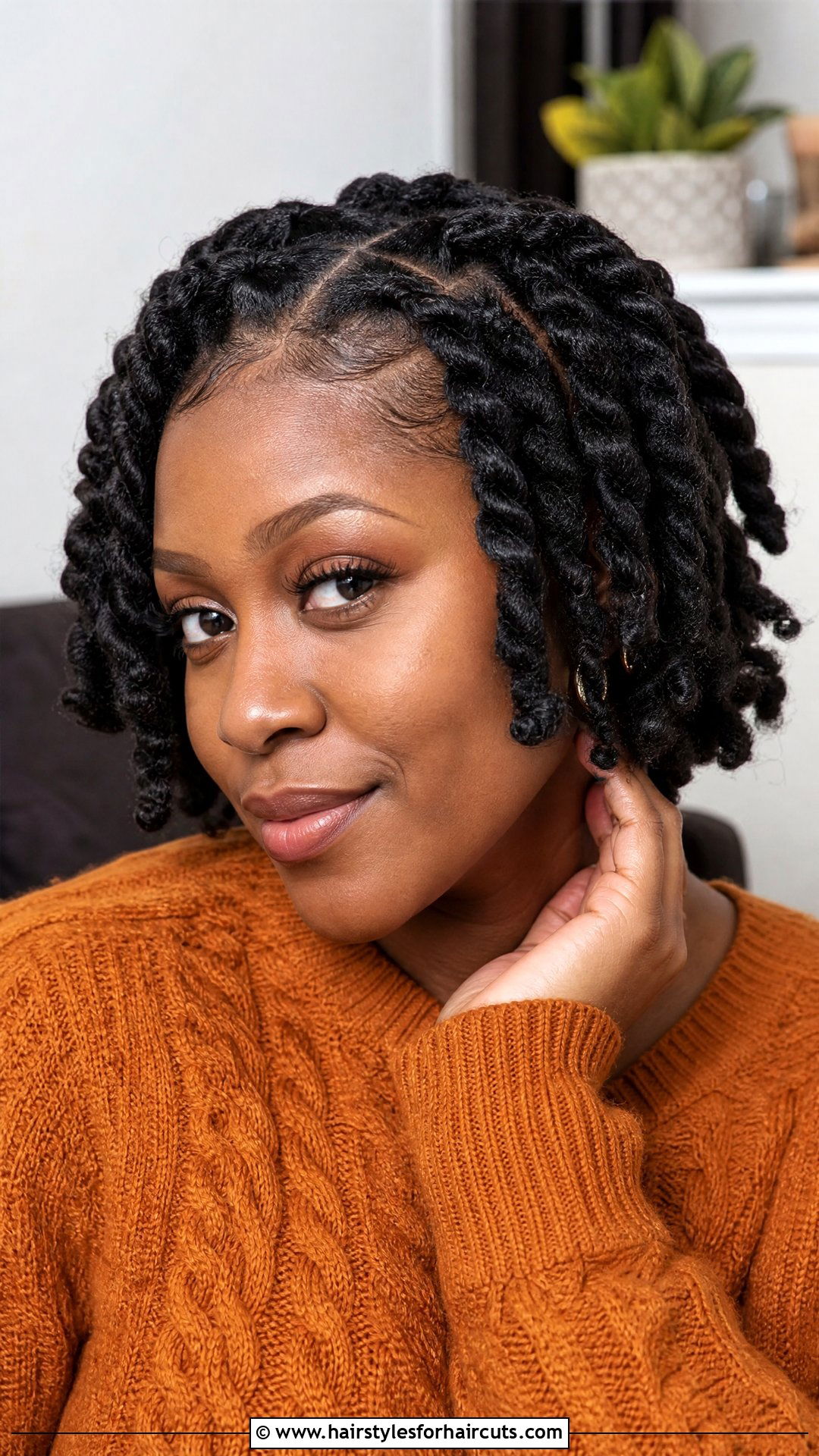 Two Strand Twist Short Locs - 25 hairstyles for short locs - 25 hairstyles for short locs