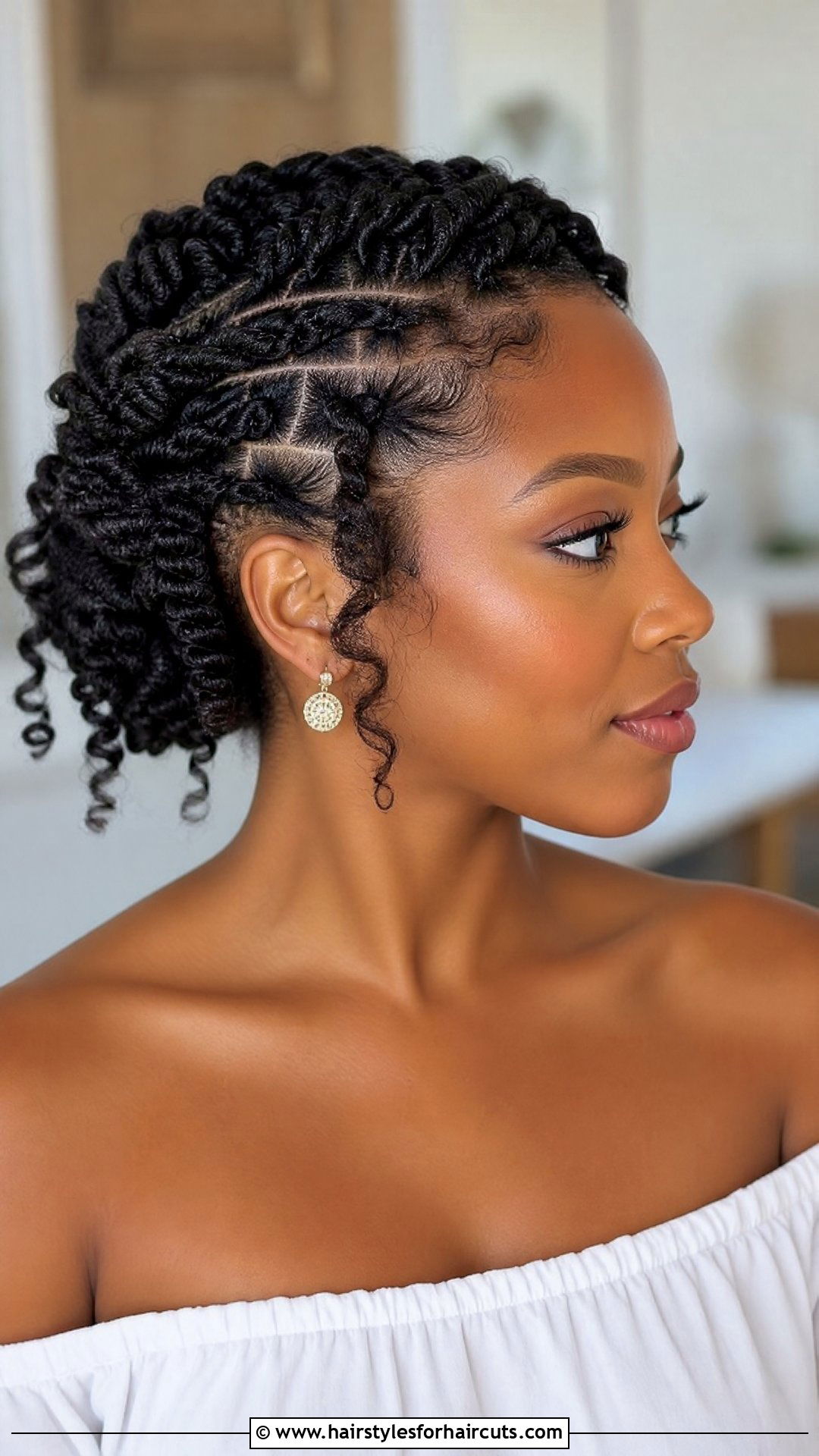 Two Strand Twist Updo - 25 cute hairstyles for frizzy curly hair - 25 cute hairstyles for frizzy curly hair