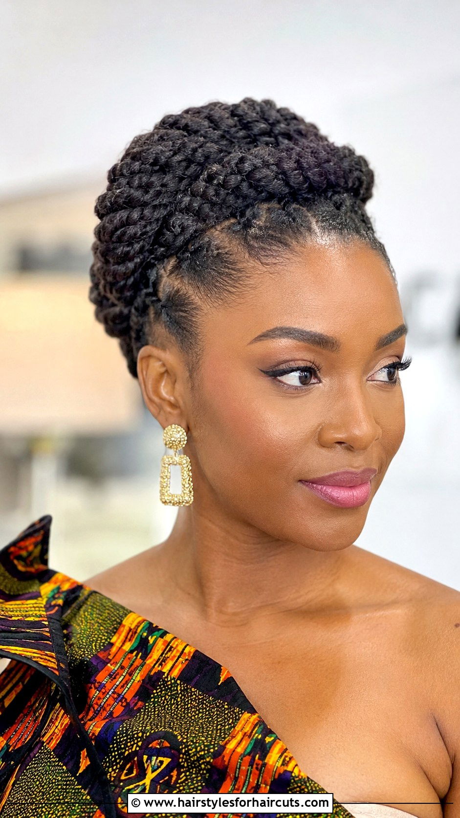 Two Strand Twist Updo - 25 elegant updo hairstyles for prom black hair - 25 elegant updo hairstyles for prom black hair