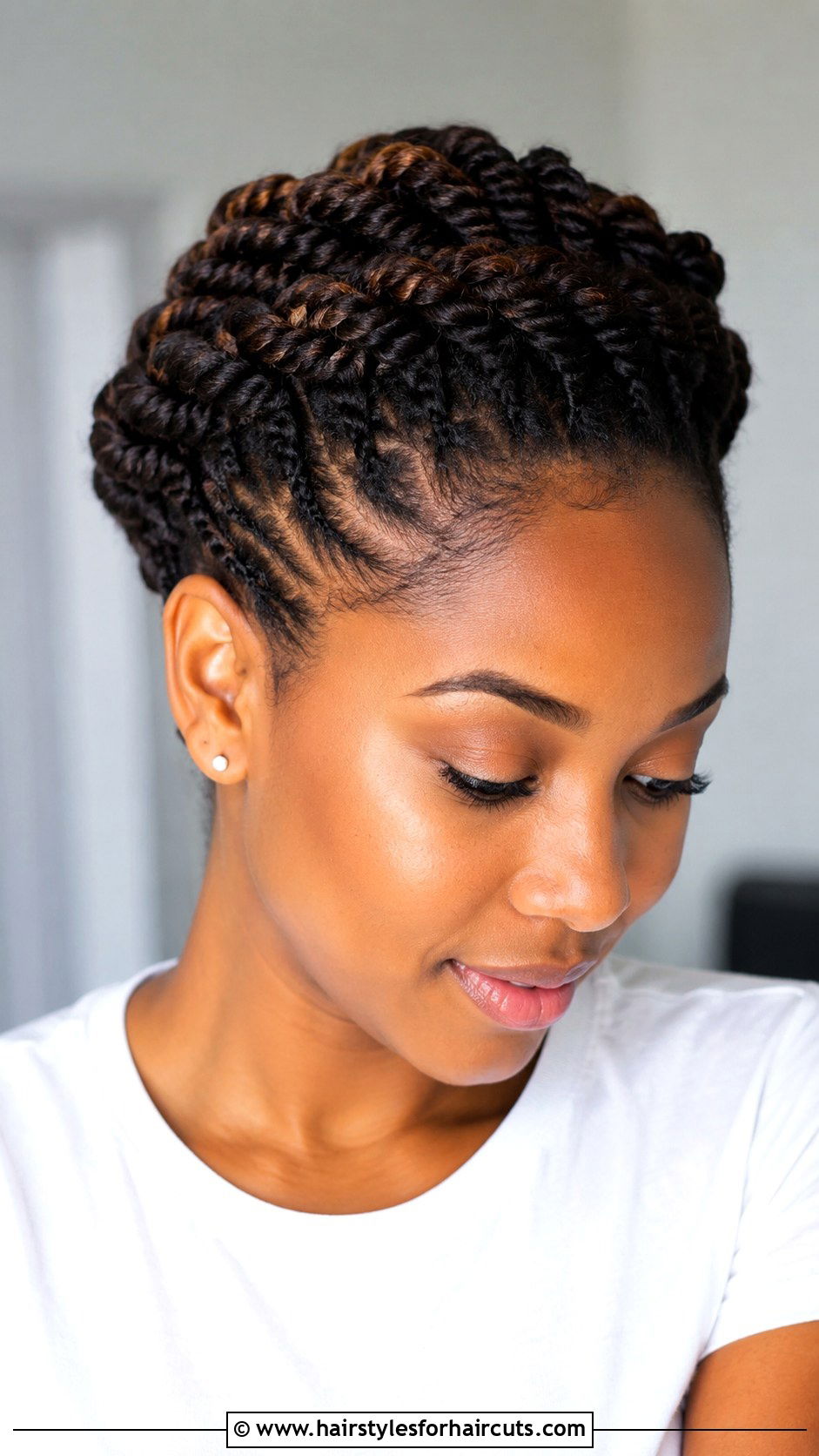 Two Strand Twist Updo - 25 rainy day hairstyles for black hair - 25 rainy day hairstyles for black hair