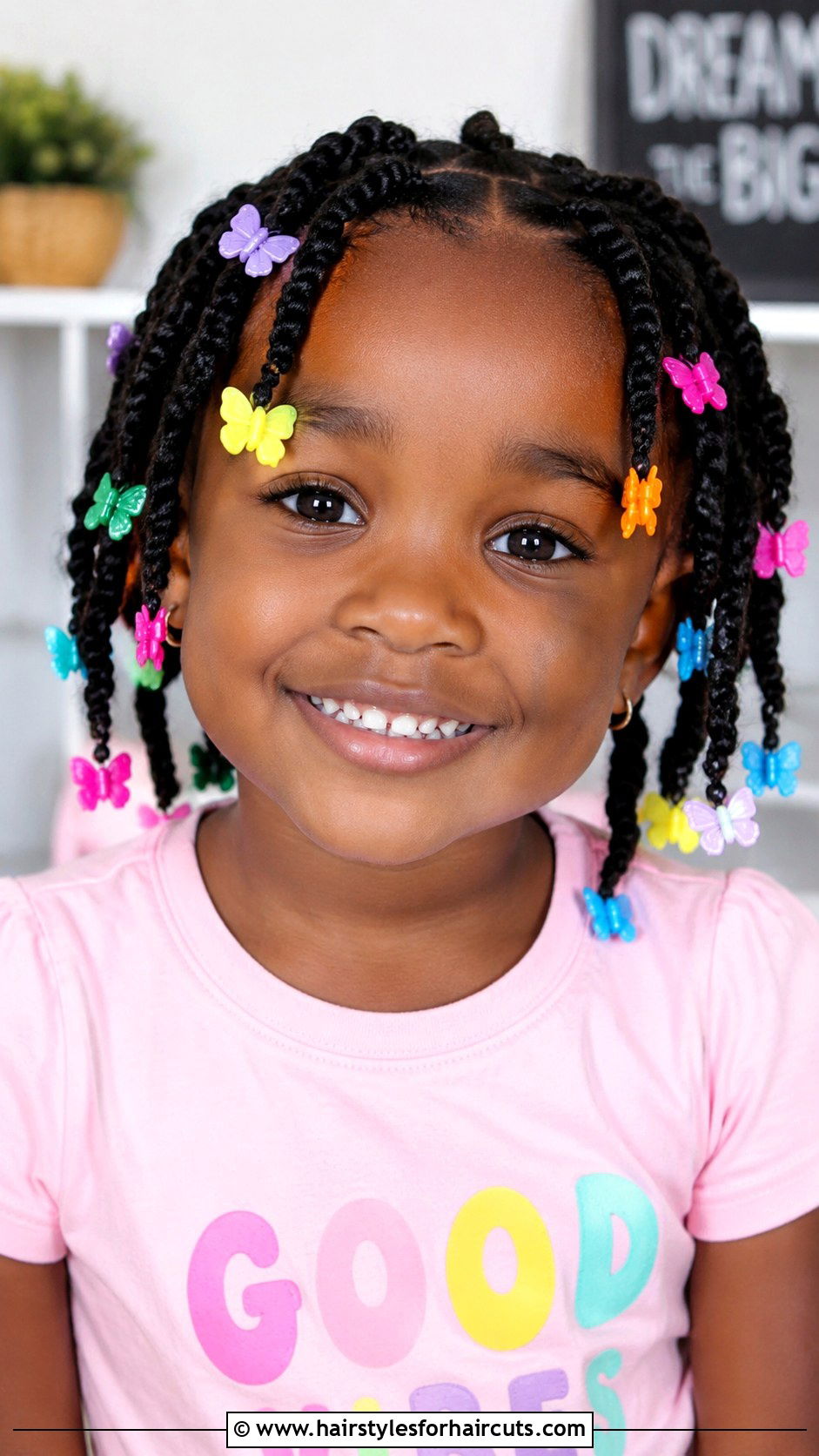 Two Strand Twists With Barrettes - 25 black kids hairstyles - 25 black kids hairstyles