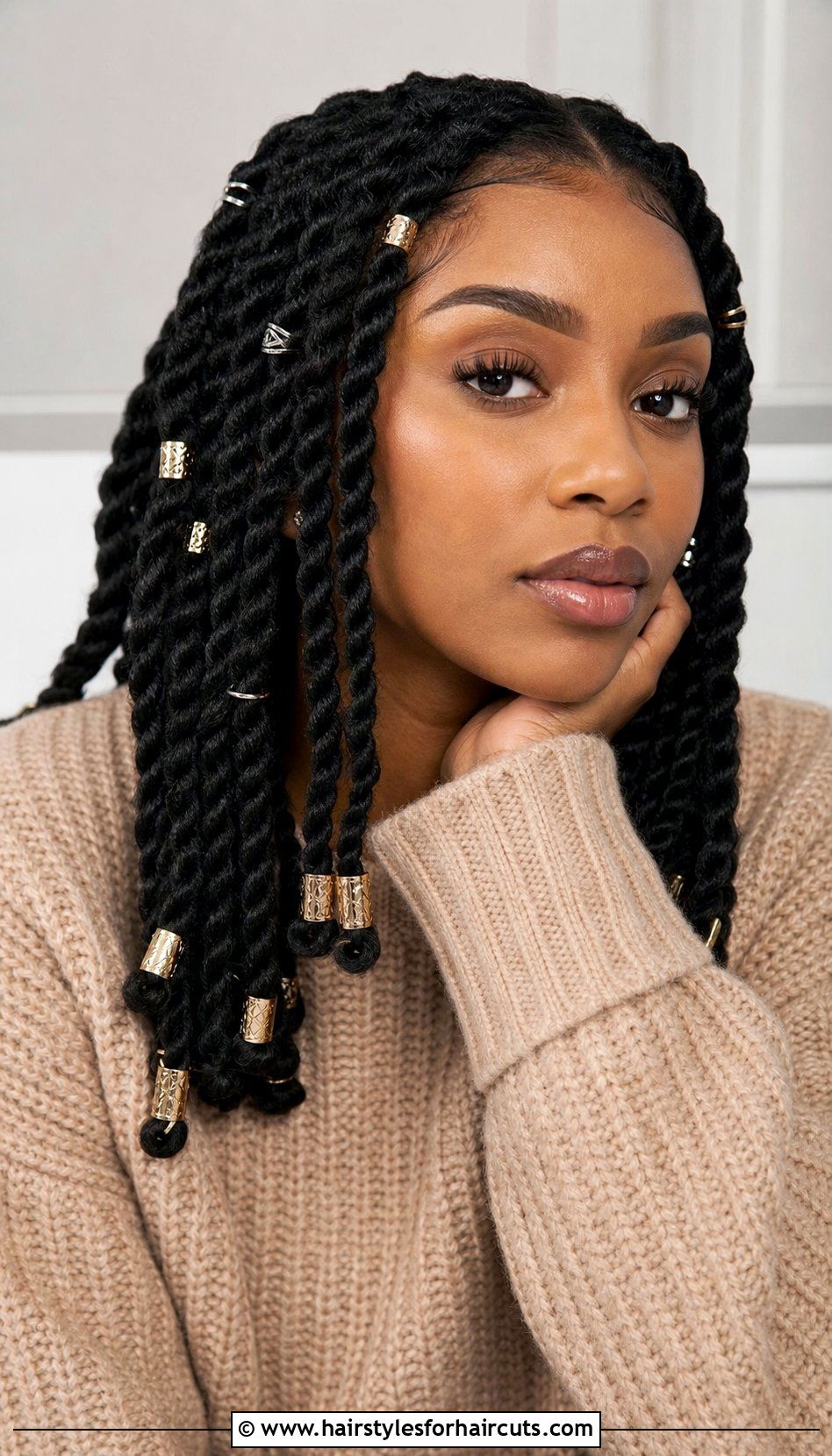 Two Strand Twists With Hair Rings - 25 hair rings hairstyles - 25 hair rings hairstyles