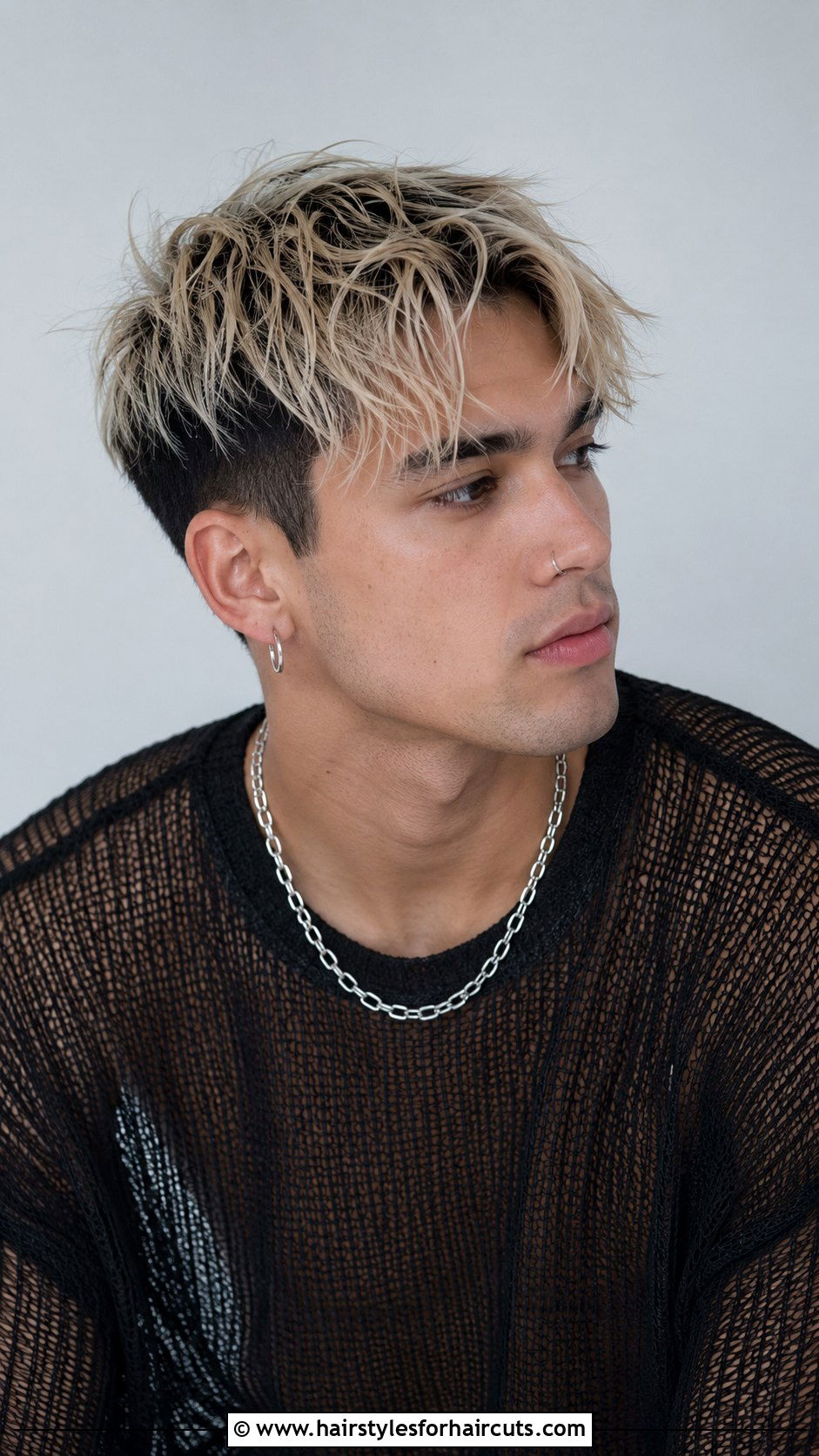 Two Tone Blonde And Black Hair - 25 bad bunny haircuts - 25 bad bunny haircuts