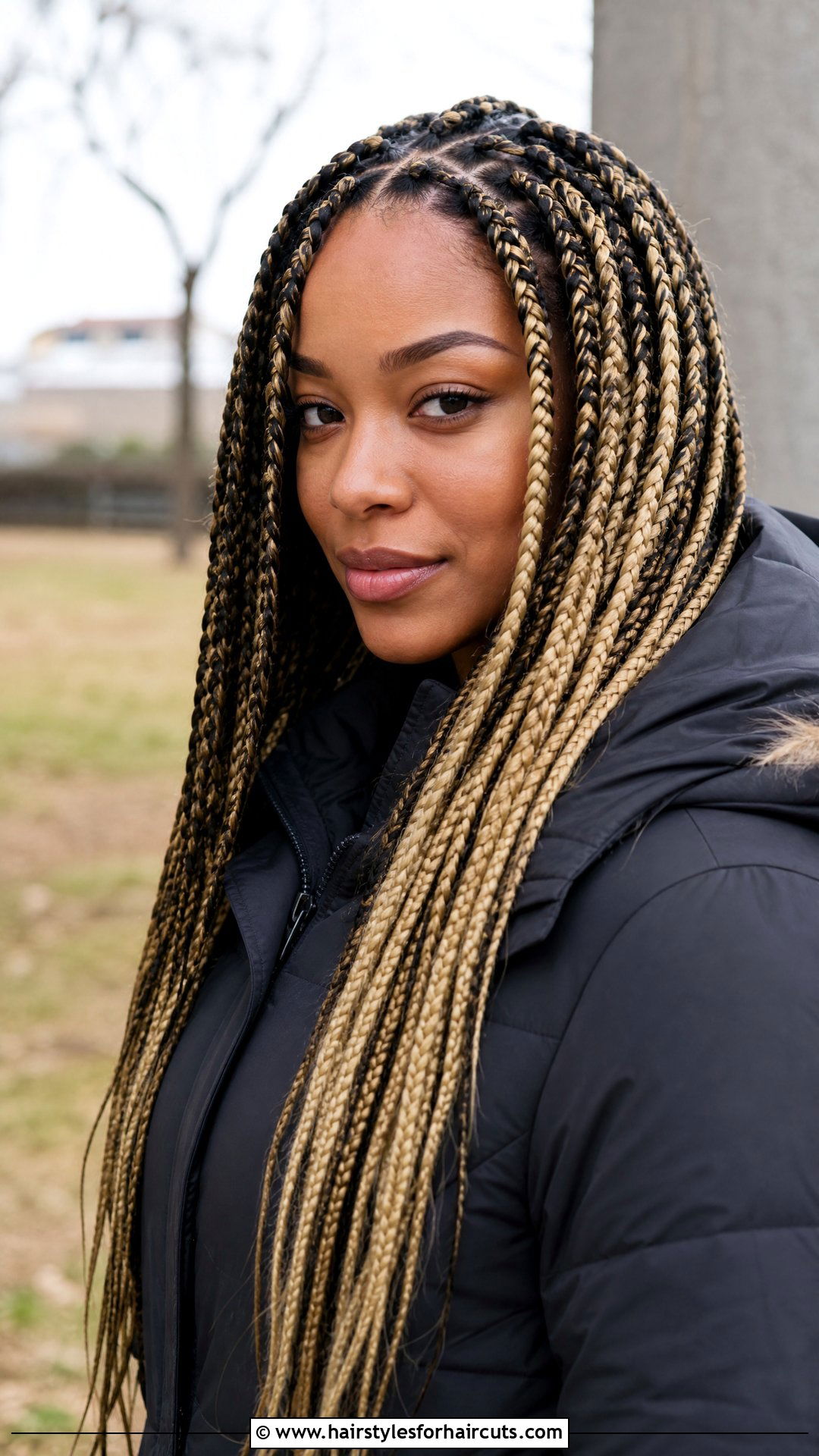 Two Tone Box Braids - 25 winter braid hairstyles for black hair - 25 winter braid hairstyles for black hair