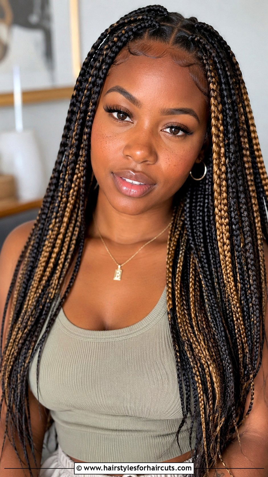 Two Tone Braids - 25 natural braided hairstyles for black hair - 25 natural braided hairstyles for black hair