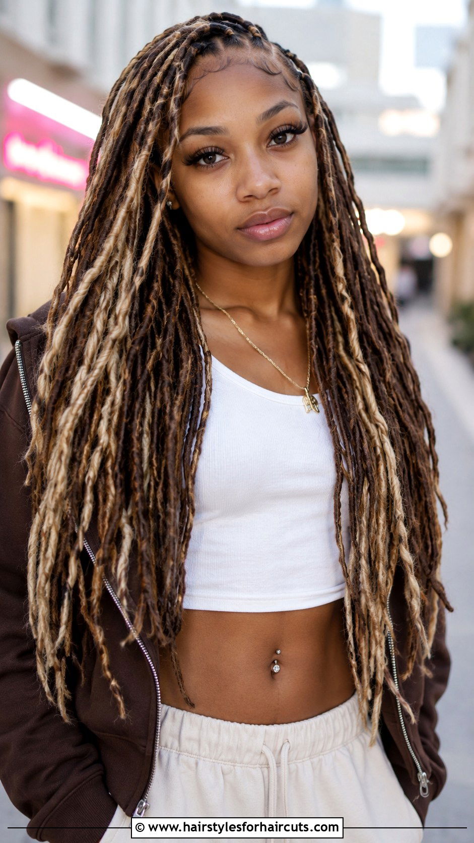 Two Tone Long Locs - 25 loc hairstyles for long hair - 25 loc hairstyles for long hair