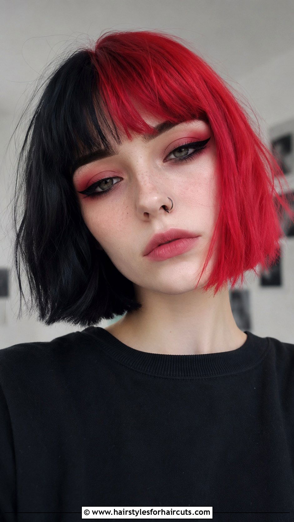 Two Toned Emo Bob - 25 emo hairstyles for short hair - 25 emo hairstyles for short hair