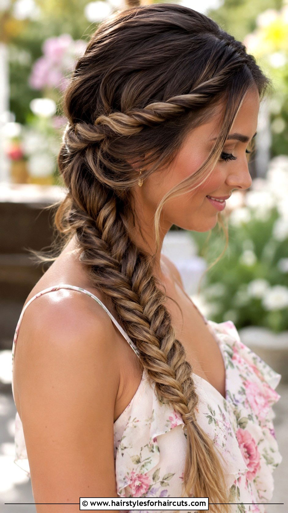 Two Twisted Strands In Front With Fishtail Braid - 25 two strands of hair in front hairstyles - 25 two strands of hair in front hairstyles