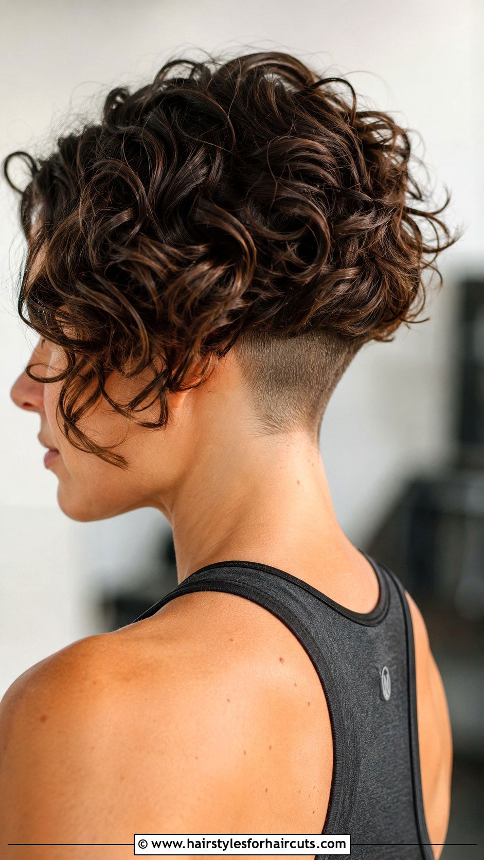 Undercut Curly Bob - 25 chin length haircuts for curly hair - 25 chin length haircuts for curly hair